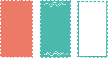 Three decorative ribbon banners in red teal and white on transparent background