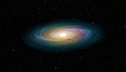 Fototapeta premium Swirling Cosmic Nebula galaxy stars
