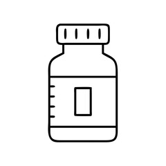 Vector art of pill bottle medicine and healthcare concept container for drugs, vitamins, or supplements medical supply