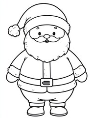 Fototapeta premium Joyful Santa Coloring page