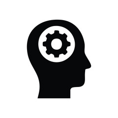 Mind Intelligence Gear Concept. Abstract graphic portraying human cognition with internal components. Symbolizes intricate brain activity, innovative solutions, and analytical thinking.