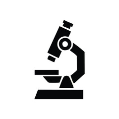 Science Research Microscope Icon. Sleek apparatus graphic, symbolizing deep knowledge, medical advancement, and laboratory study. Great for academic and technological projects.