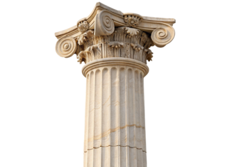 Elegant classical column showcasing intricate ancient architectural design details of Corinthian art
