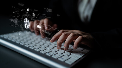 Biometric fingerprint identification and cybersecurity system ensuring secure access, identity...