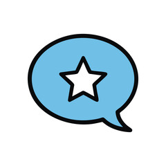 Excellent Rating Speech Bubble Icon. This vibrant symbol represents top-tier user feedback, crucial information, or a cherished personal message. Ideal for UI UX design.