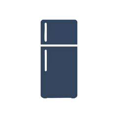 Refrigerator Appliance Icon. A minimalist symbol depicting a cooling appliance. Ideal for illustrating kitchen equipment, food preservation, and household concepts digitally.