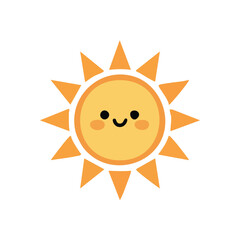 Adorable Smiling Sunshine Character. This delightful yellow star emoji radiates warmth and genuine cheer. A lovely emblem of bright days, childhood joy, and pure optimism.