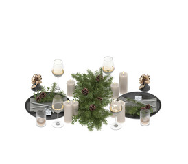 3d render Christmas decor gift boxes