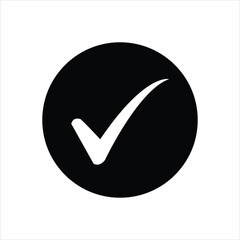 Simple check mark icon for approval and completion tasks
