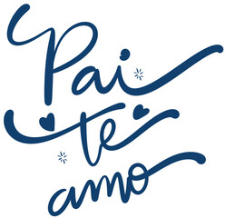 Father’s Day in Portuguese lettering