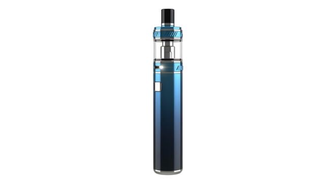 3d electronic vape pen in blue gradient design  
