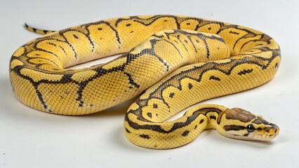 Lemon Blast Ball Python on studio background