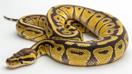 Lemon Blast Ball Python on studio background
