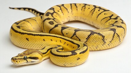 Lemon Blast Ball Python on studio background