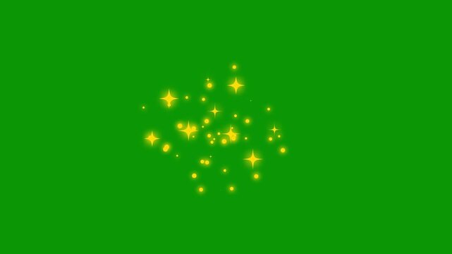 Glowing sparkle star animation, twinkle star glitter bursts, comic manga flashes, glitter FX, particle magic star dust trail loop, flat smoke bursts, sparkling cartoon stars, energy explosion video.4k