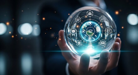 Global Business Technology and Digital Innovation Transformation Strategy Concepts