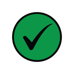Clean and simple check mark graphic for approval confirmation or success