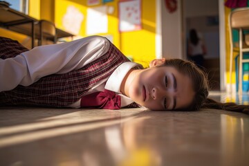 Child fainted in a classroom due to a severe heart problem or chest pain episode