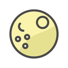 Vector illustration of a yellow bowling ball with finger holes for sports and recreation game