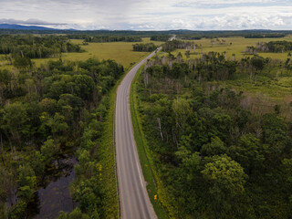Scenic view of a winding road through nature in Vladivostok, Russia