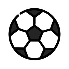 Obraz premium Soccer ball illustration for sports equipment and game design with black and white pattern