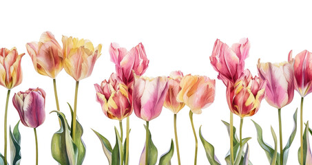 Fototapeta premium PNG Tulip flowers nature petal plant.