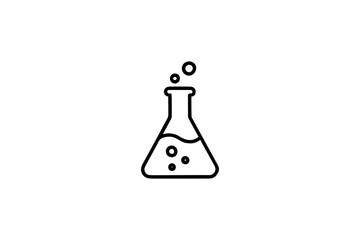 Scientific Beaker Experiment Line Icon