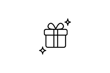 Wrapped Gift Surprise Line Icon