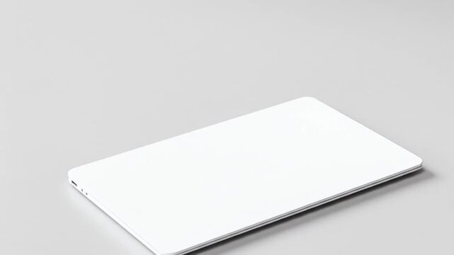Minimalist white card on a light gray surface, emphasizing simplicity and versatility for branding