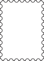 postal stamp border vector