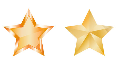 golden star vector illustation