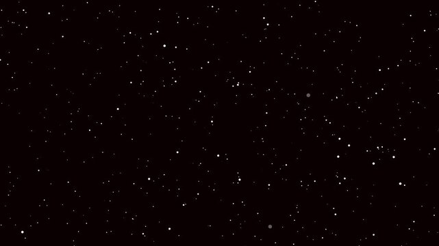 Twinkling Star Lights in Dark Space Animation.  White Endless Stars Moving in Outer Space Background..