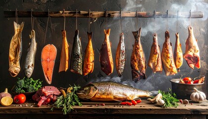 Impart unique flavors fish meat vegetables, traditional smoking techniques using different wood varieties