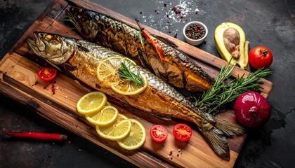 Traditional smoking techniques using different wood varieties impart unique flavors fish meat vegetables