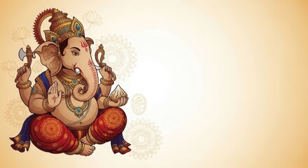 Ganesha, Lord of Beginnings, Holding Modak and Axe