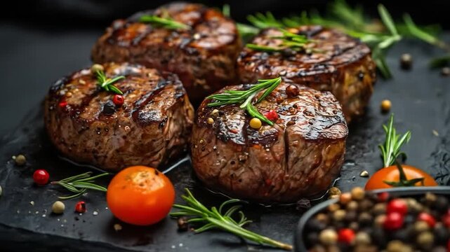 Grilled Filet Mignon Steak Dinner.