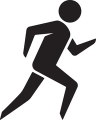 “Minimal Runner Icon Silhouette – Simple Fitness Logo Vector”