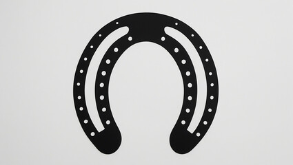 horseshoe on black