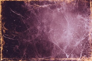 Blank grained and scratched film strip texture background. old film effect