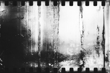Blank grained and scratched film strip texture background. old film effect