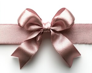 Rose gold ribbon bow