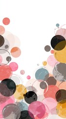 Fototapeta premium Abstract bokeh lights illustration with pastel circles and dots