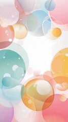 Abstract bokeh lights illustration with pastel circles and dots