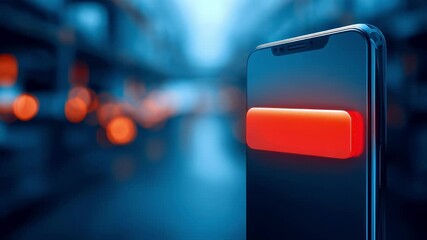 Medium shot of an alert notification popping up on a smartphone foreground sharp background blurred visualizing AIpowered smart alerts for stock management - Powered by Adobe