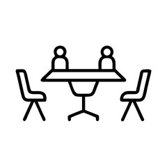 Modern Meeting Table With Chairs for Collaboration in an Office Space
