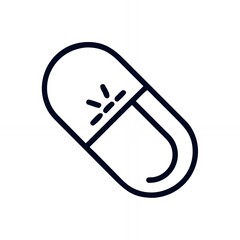Pill Design With Smooth Surface and Highlighted Details