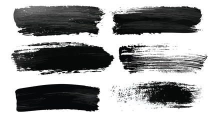 Professional Black Paint Ink Brush Strokes and Lines