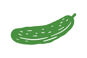 cucumber icon doodle hand drawn. Cartoon silhouette drawing green cucumber clipart symbol