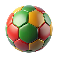 3d soccer ball with vibrant geometric panels for sports and play title should be unique, creative and subject oriented