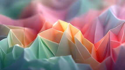 Soft pastel low poly polygon abstract crystal artwork high resolution background
